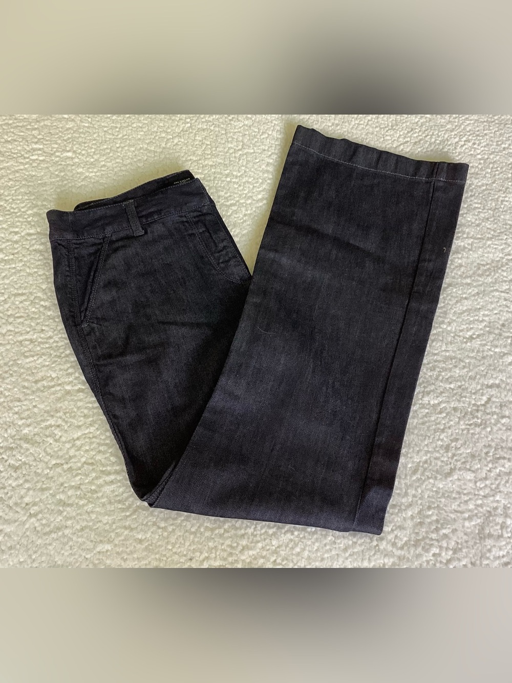 Ann Taylor Signature Trouser Pants 8 Dark Indigo Quiet Luxury NWT